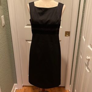 House of Gucci Black Dress with Velvet Ribbon accents at Bust.